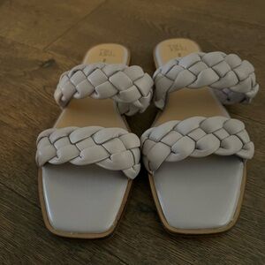 Elegant White Braided Women's Sandals